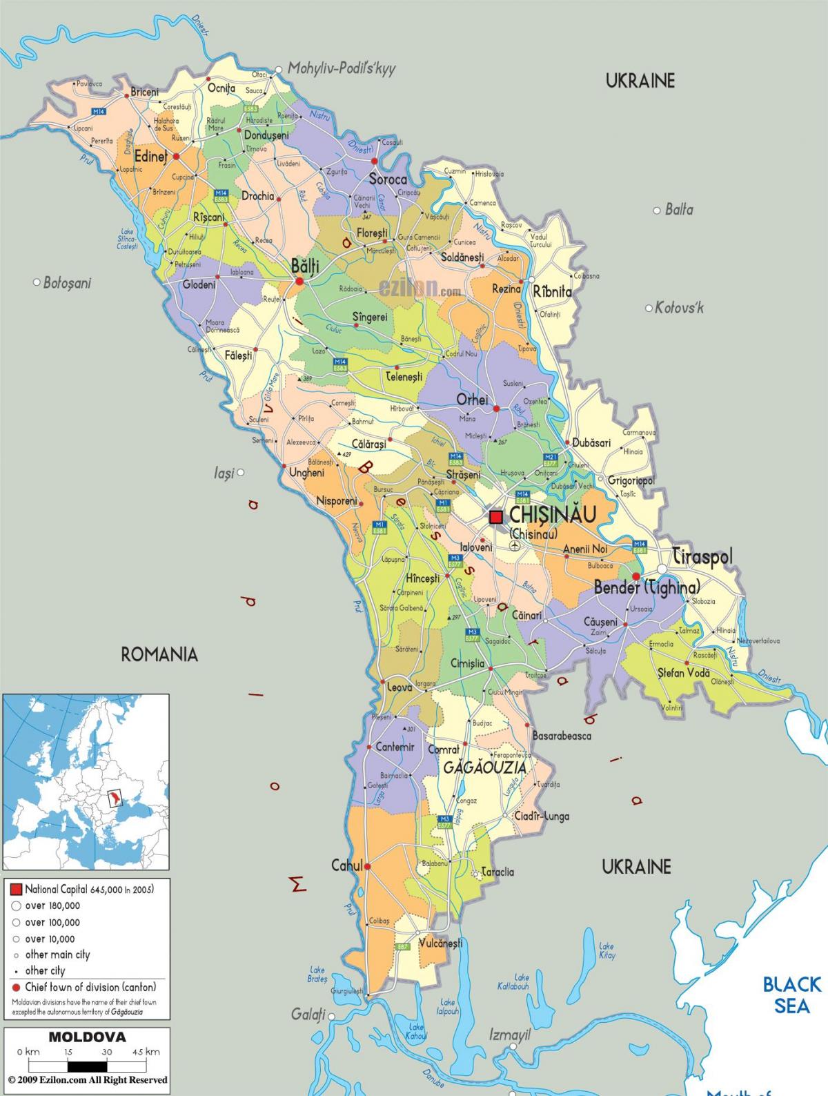 belzy Moldawien Karte